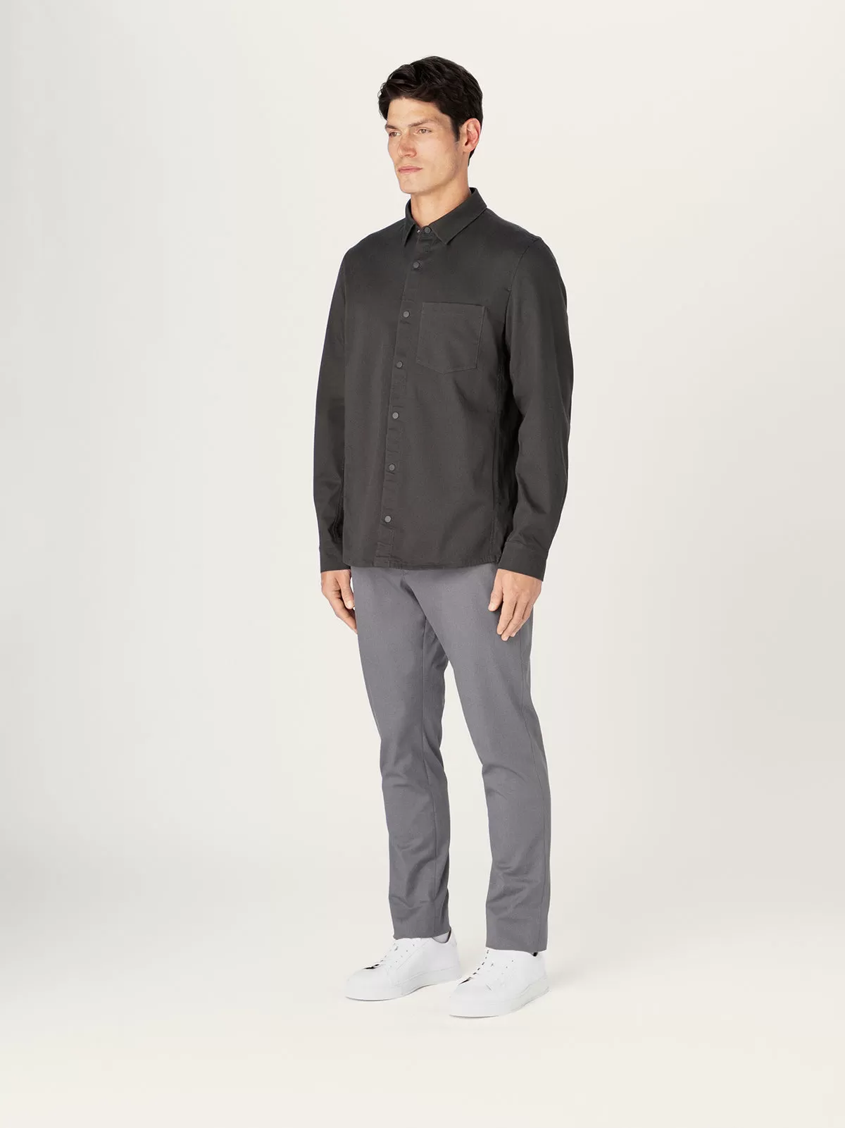 The 24 Overshirt || Slate Grey | Stretch Cotton