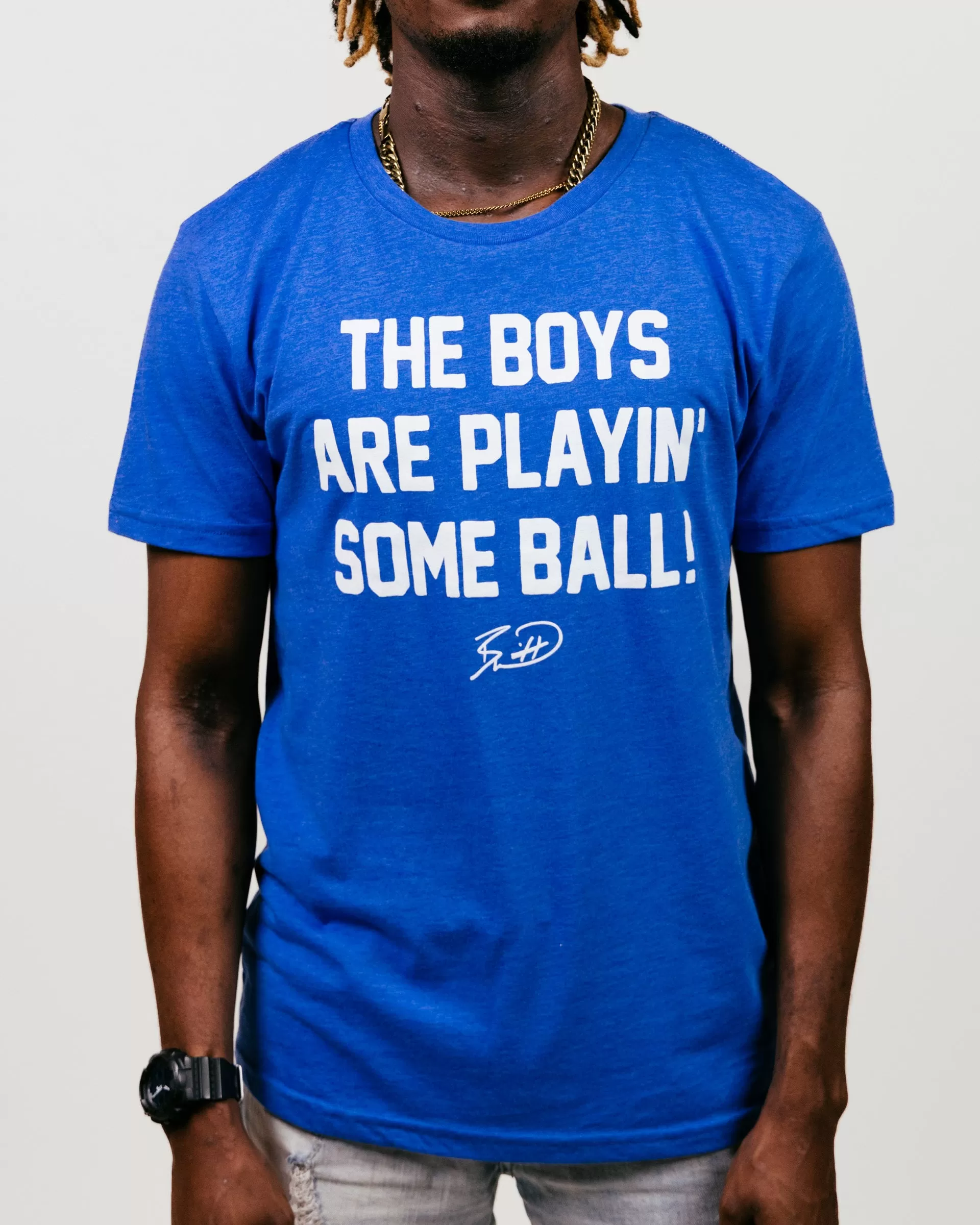 The Boys Are Playin' Ball Royal T-Shirt