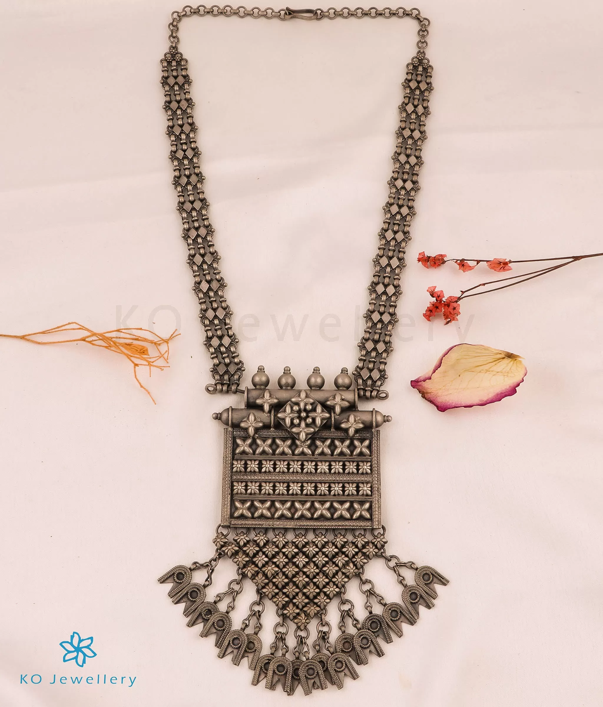 The Tatvam Silver Antique Necklace