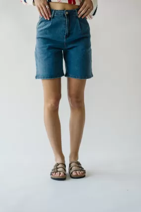 The Tulsa High Rise Bermuda Short in Denim Blue