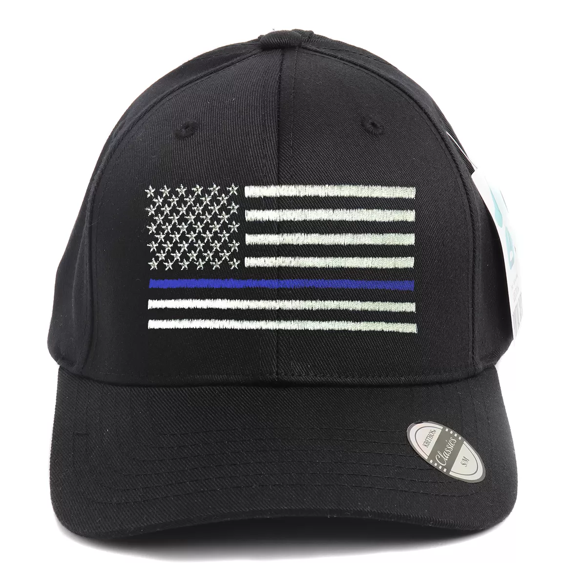 Thin Blue Line Flag Ponytail Spandex Headband Hat