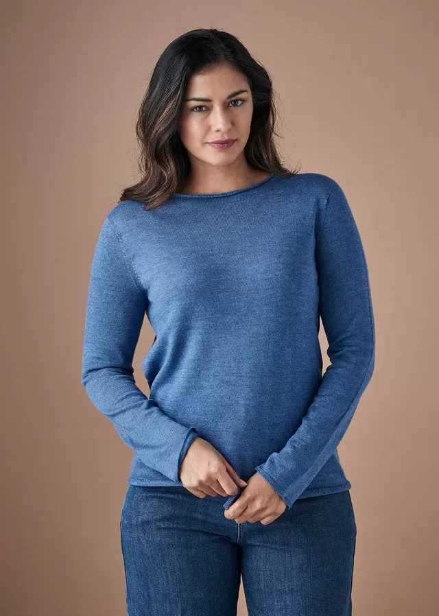 uimi - Phoebe Top - Merino Wool - Sapphire