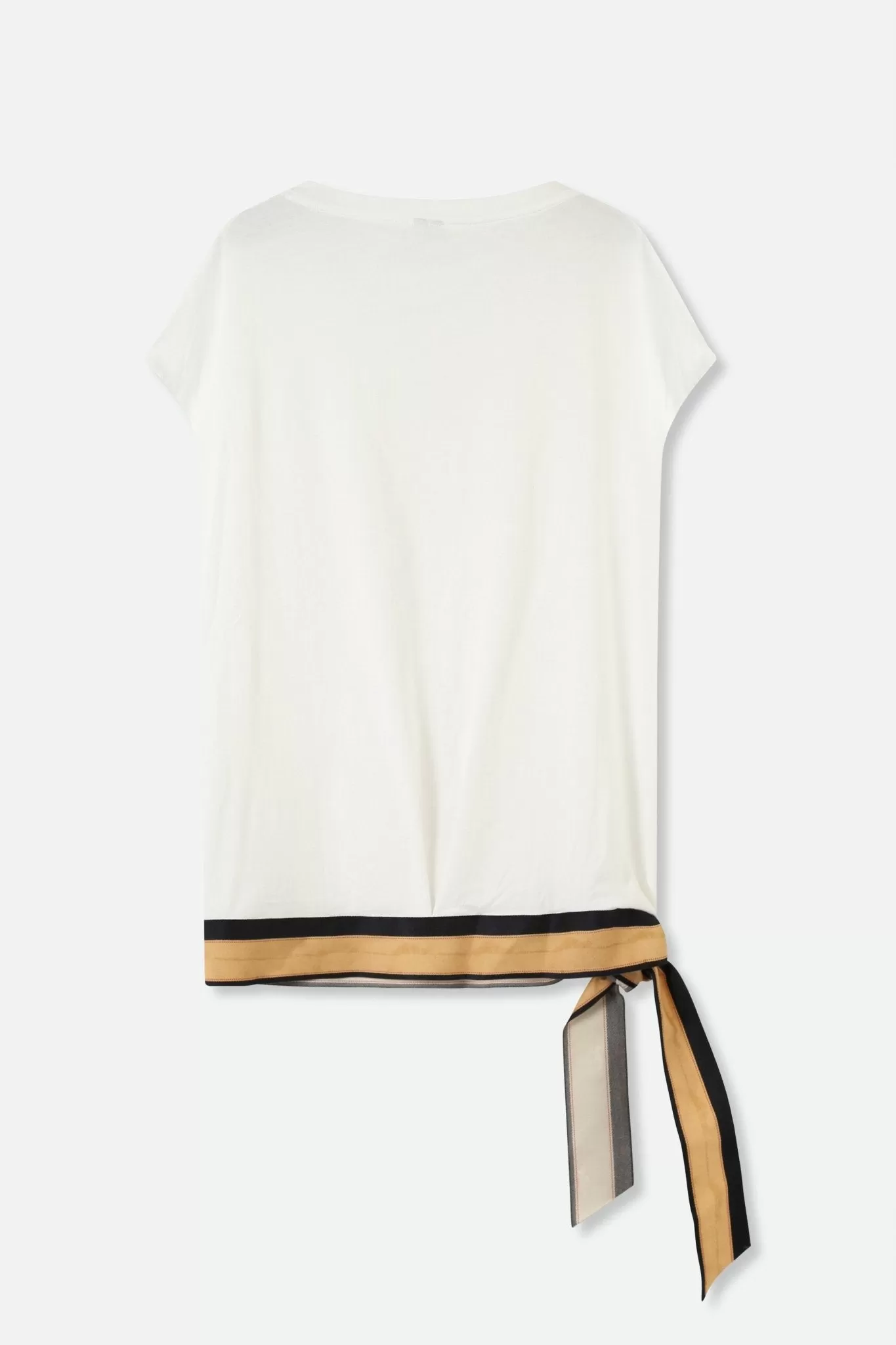 V-NECK TIE TEE IN ITALIAN COTTON