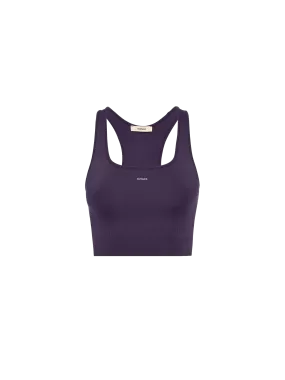 Women's Plant-Stretch Compressive Sports Bra—Blackberry Purple