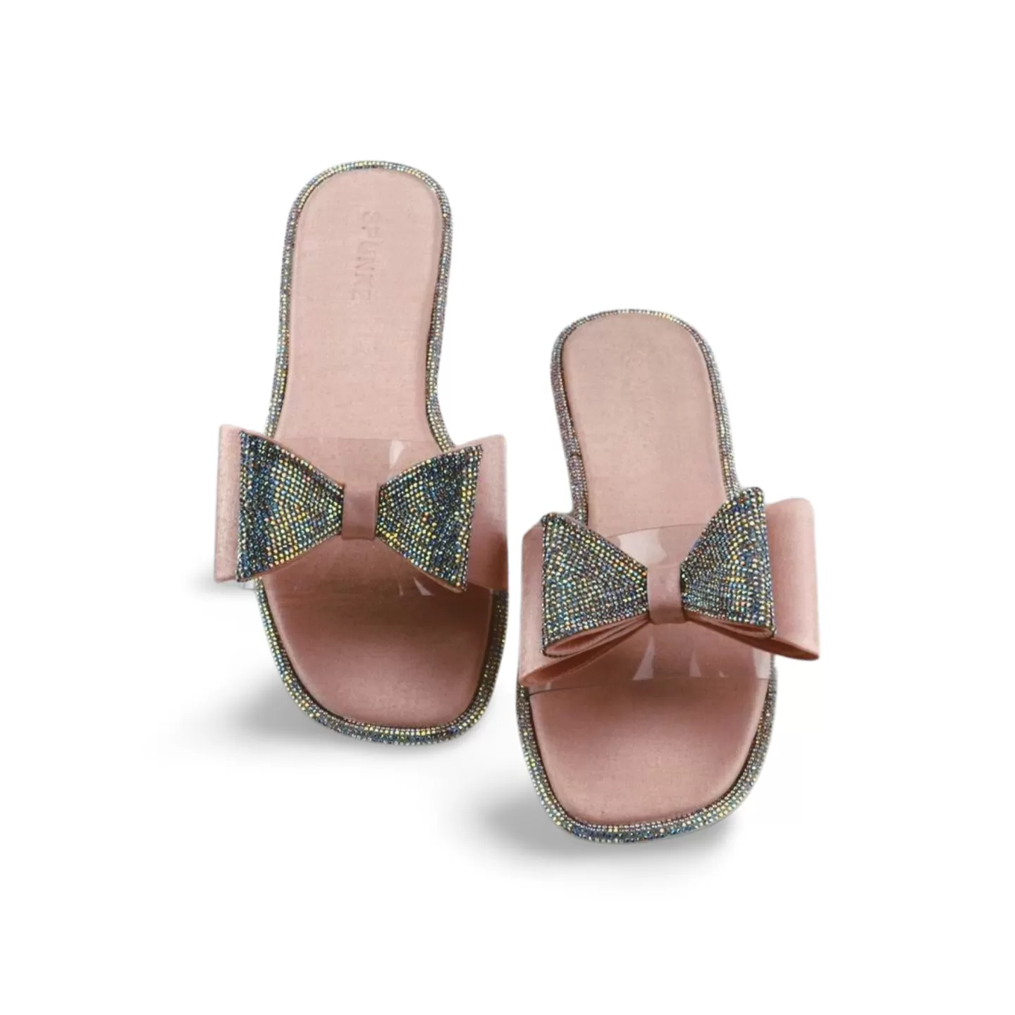 Women's Rhinestone Bow Decor Flat Sandals