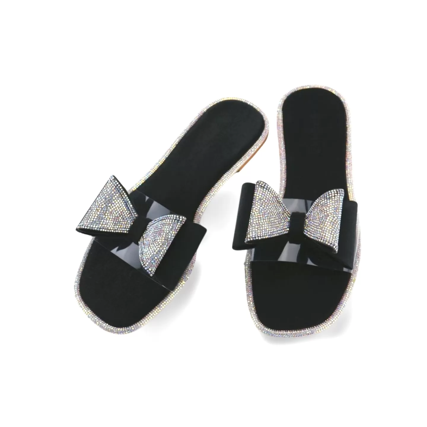 Women's Rhinestone Bow Decor Flat Sandals