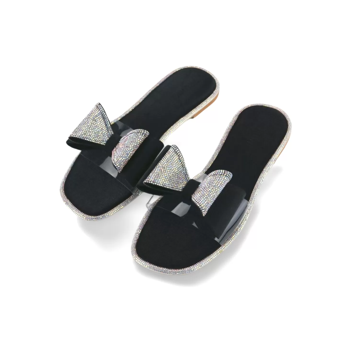 Women's Rhinestone Bow Decor Flat Sandals