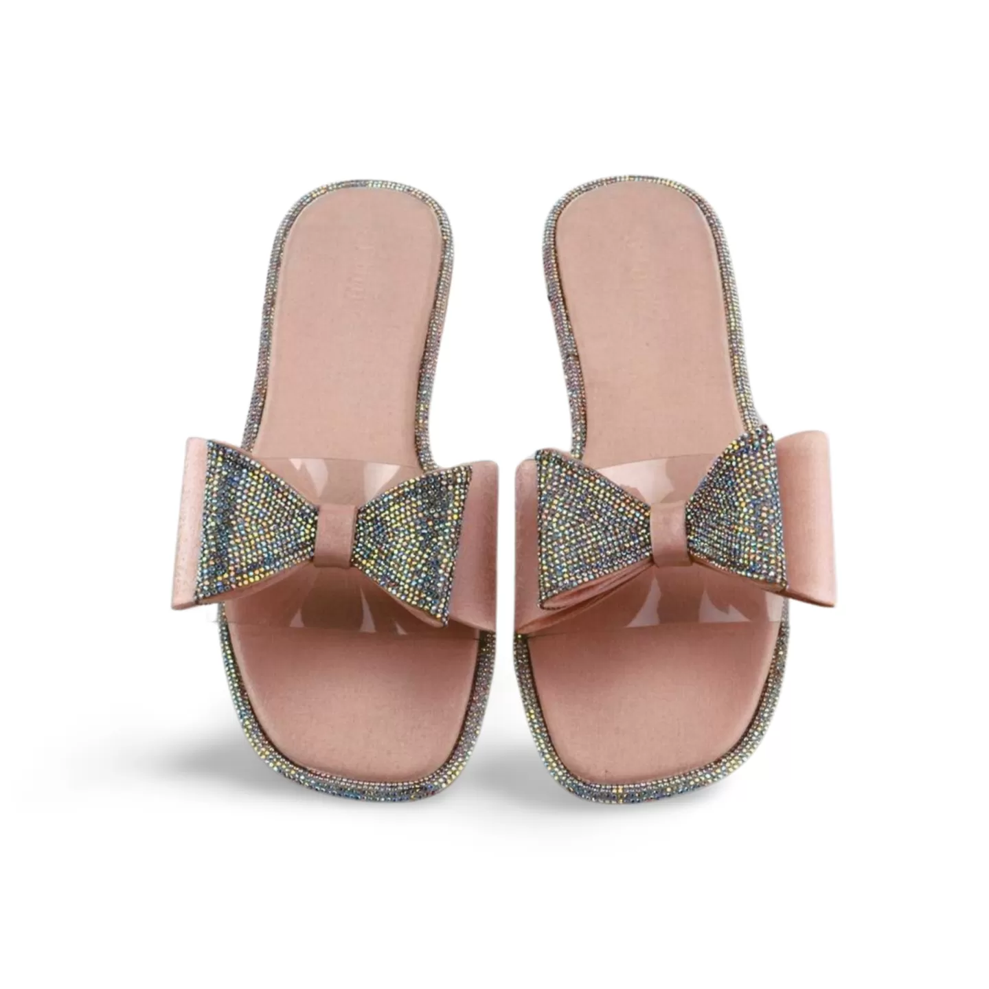 Women's Rhinestone Bow Decor Flat Sandals