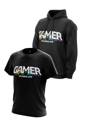 XAPE Gamer Hoodie & Tee - Black