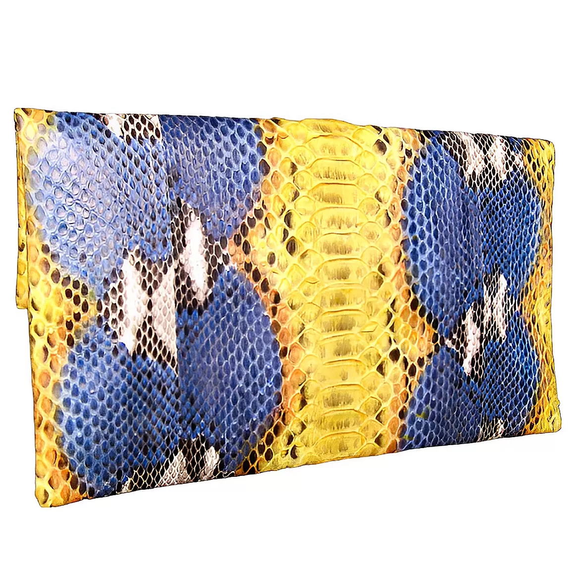 Yellow and Blue Clutch Bag