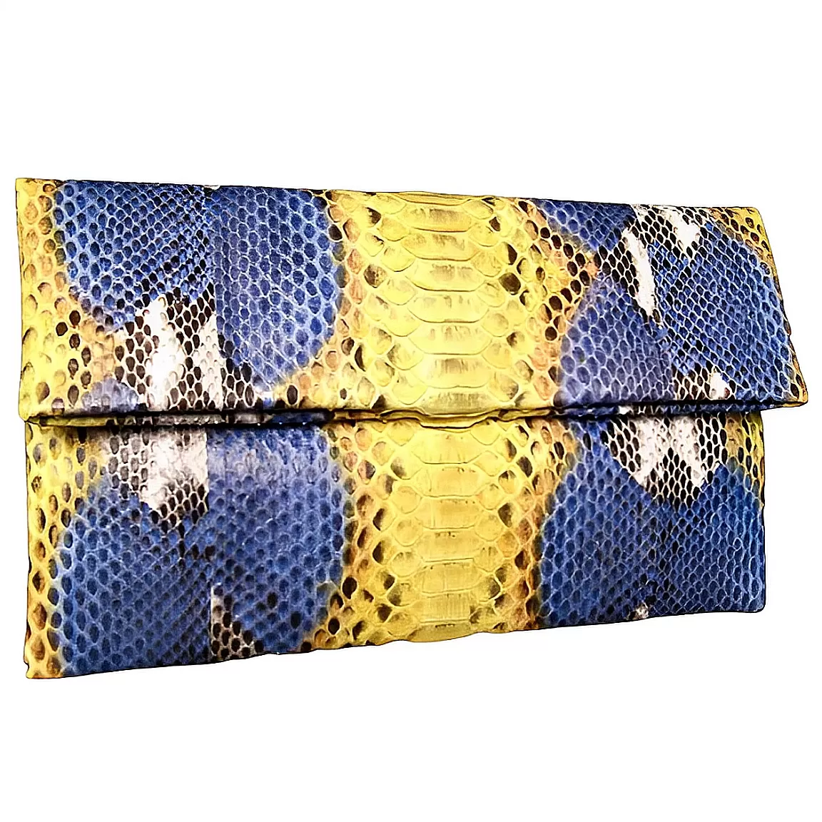 Yellow and Blue Clutch Bag